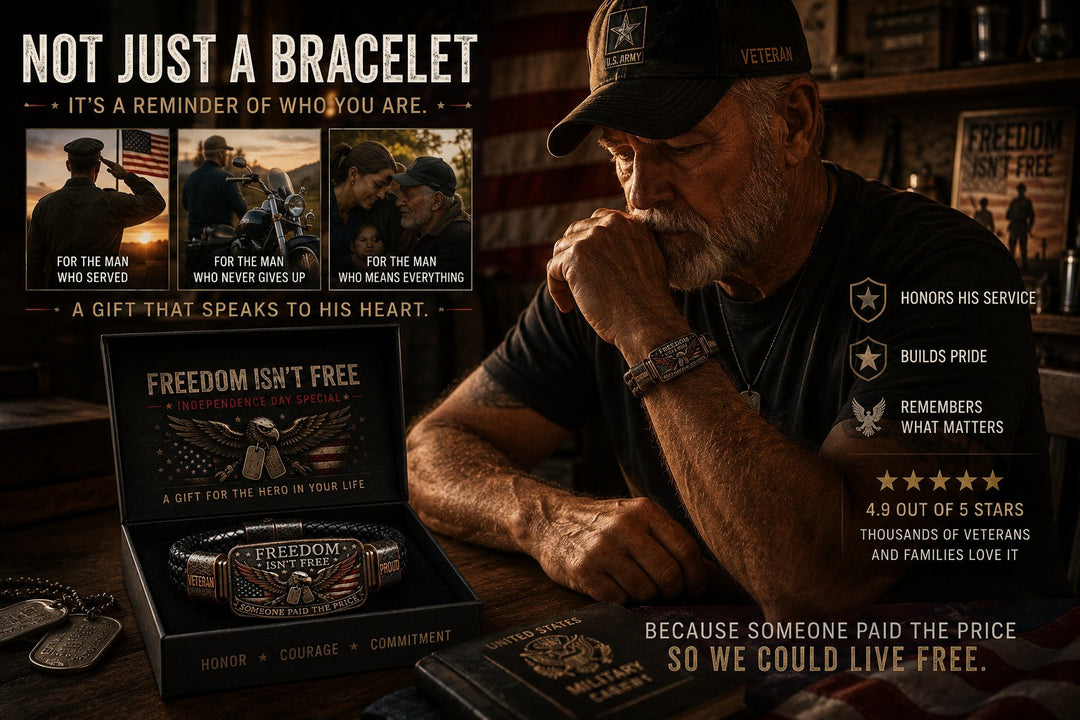 🏆Flash Sale⚡ 5K+ SOLD! usFREEDOM ISN’T FREE – Veteran Tribute Bracelet