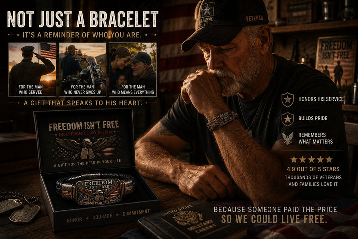 🏆Flash Sale⚡ 5K+ SOLD! usFREEDOM ISN’T FREE – Veteran Tribute Bracelet