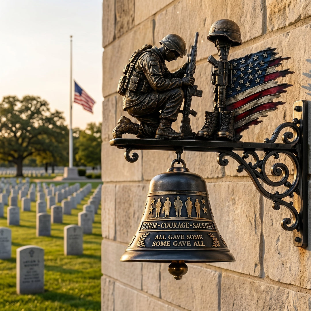 Honor Courage Sacrifice Fallen Soldier Wall Bell – A Tribute That Rings Forever