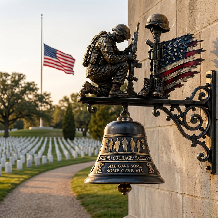 Honor Courage Sacrifice Fallen Soldier Wall Bell – A Tribute That Rings Forever