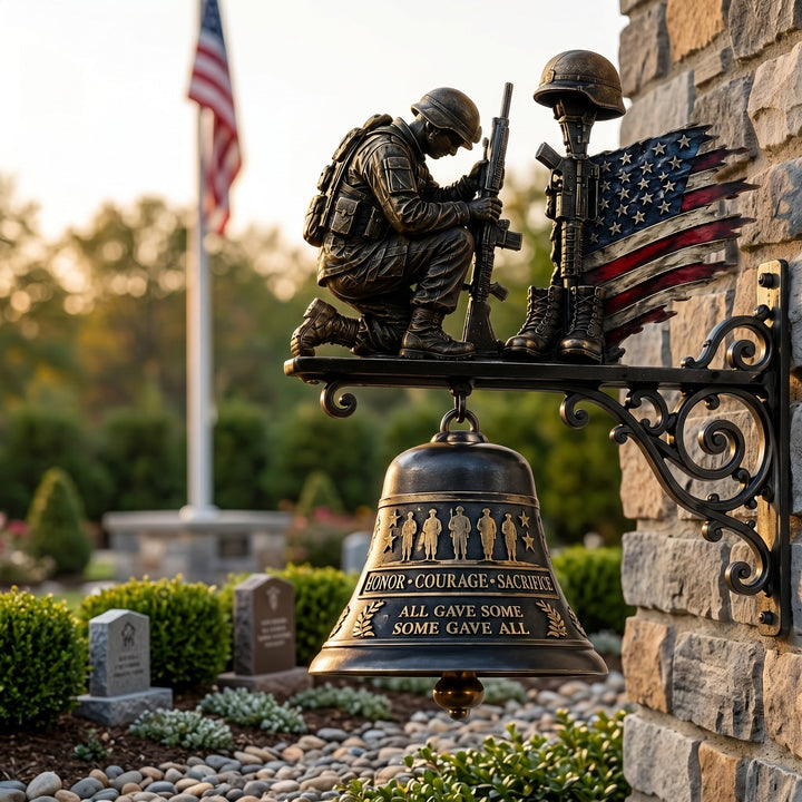 Honor Courage Sacrifice Fallen Soldier Wall Bell – A Tribute That Rings Forever