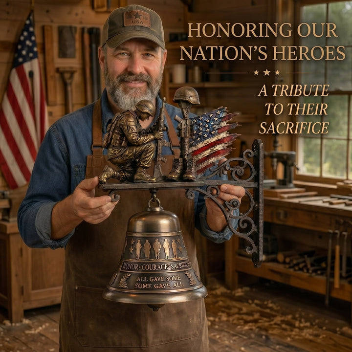 Honor Courage Sacrifice Fallen Soldier Wall Bell – A Tribute That Rings Forever