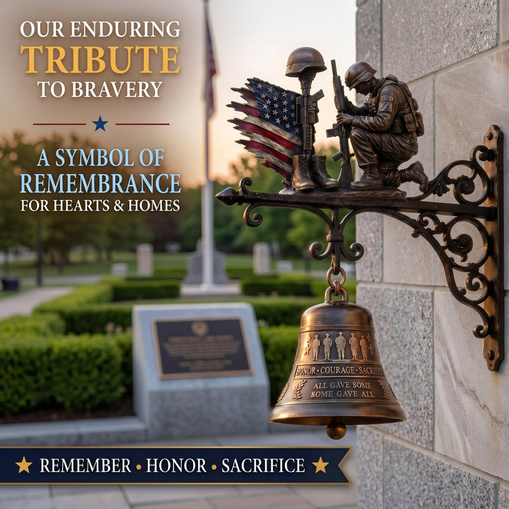 Honor Courage Sacrifice Fallen Soldier Wall Bell – A Tribute That Rings Forever