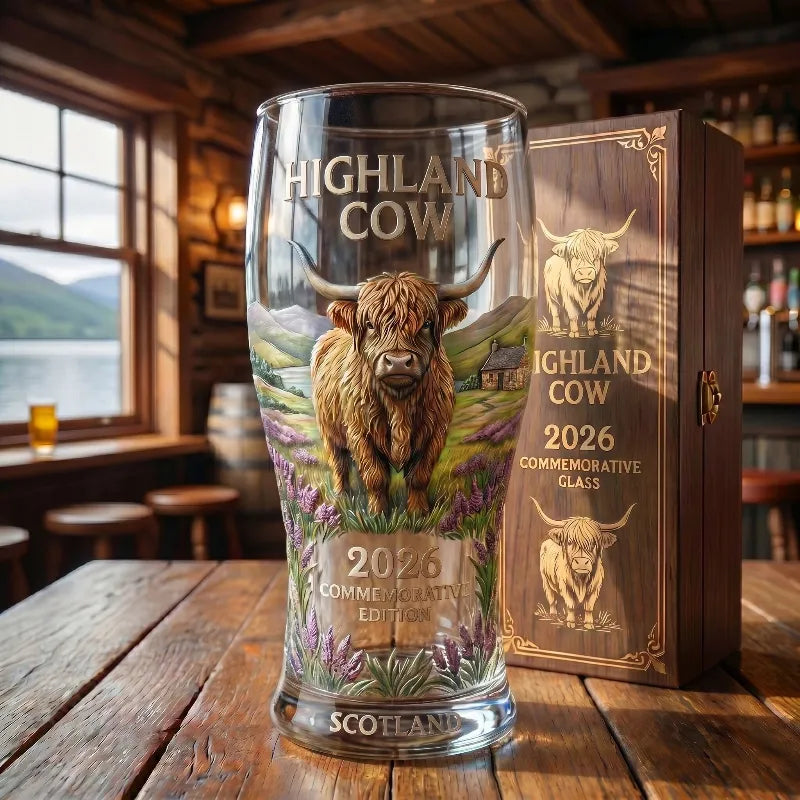 🍺Highland Cow 2026 Commemorative Glass