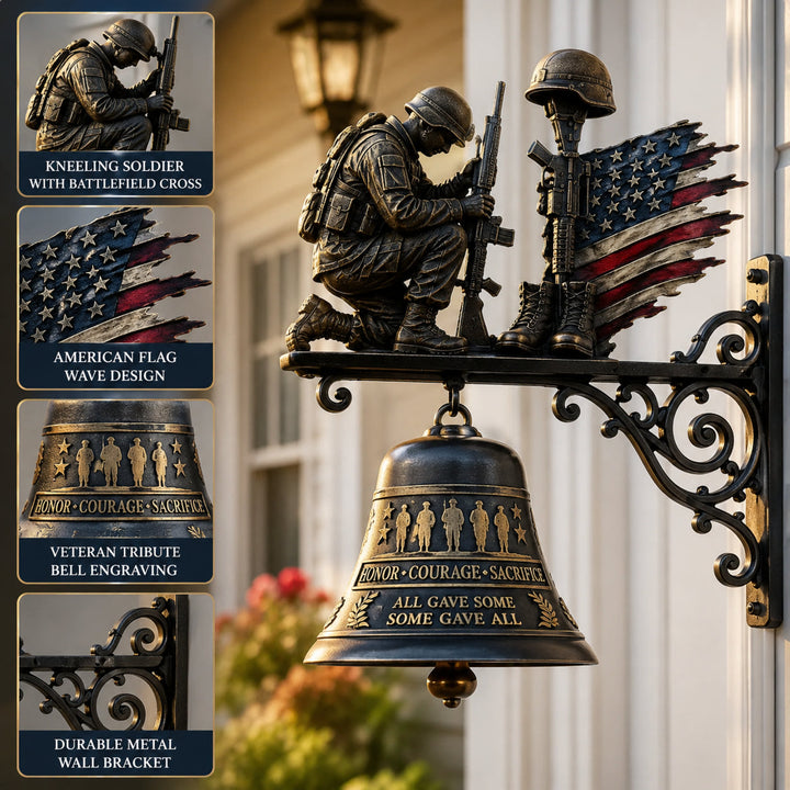 Honor Courage Sacrifice Fallen Soldier Wall Bell – A Tribute That Rings Forever