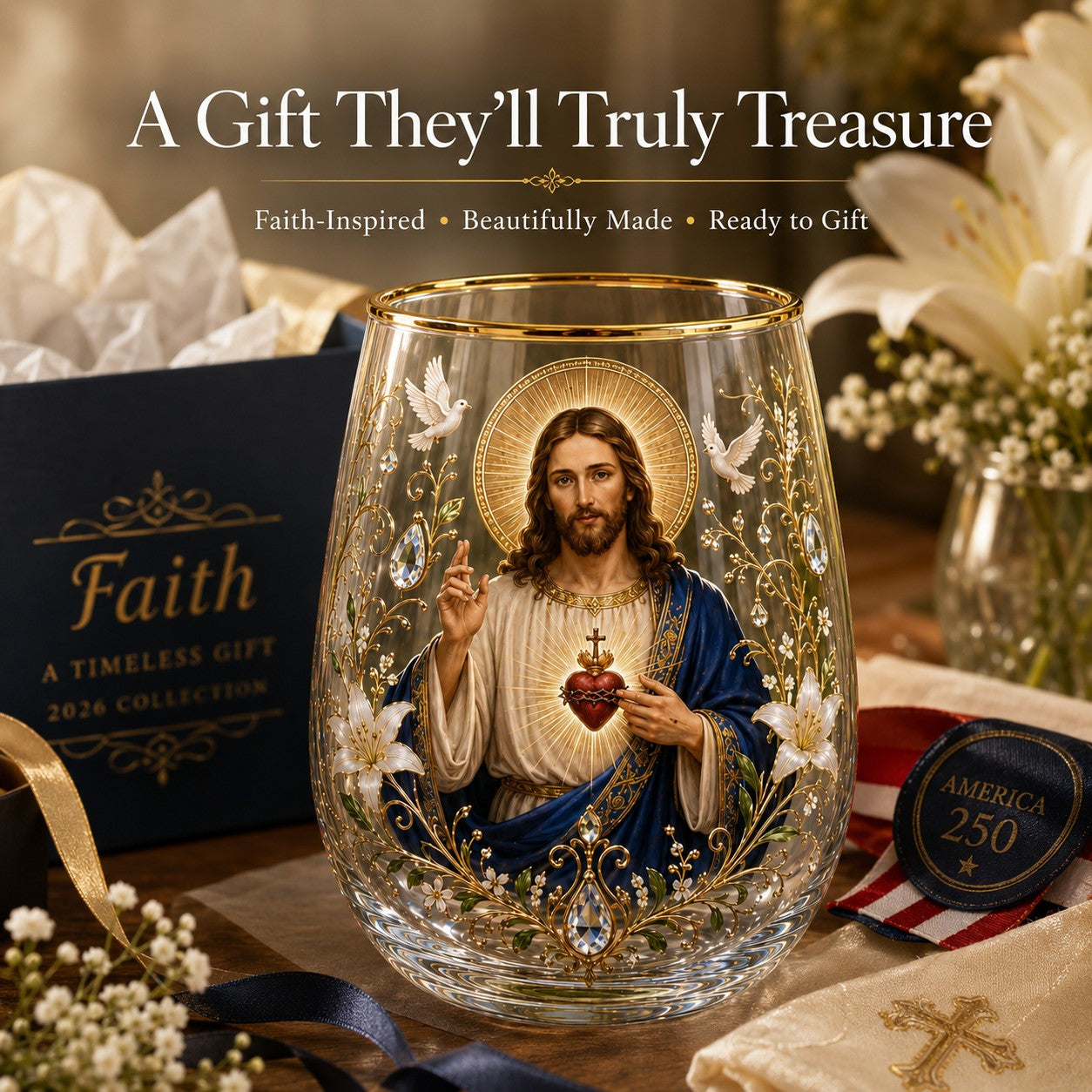 2026 Limited Edition Morning Prayer Glass Tea Cup – Faith & Serenity Collection