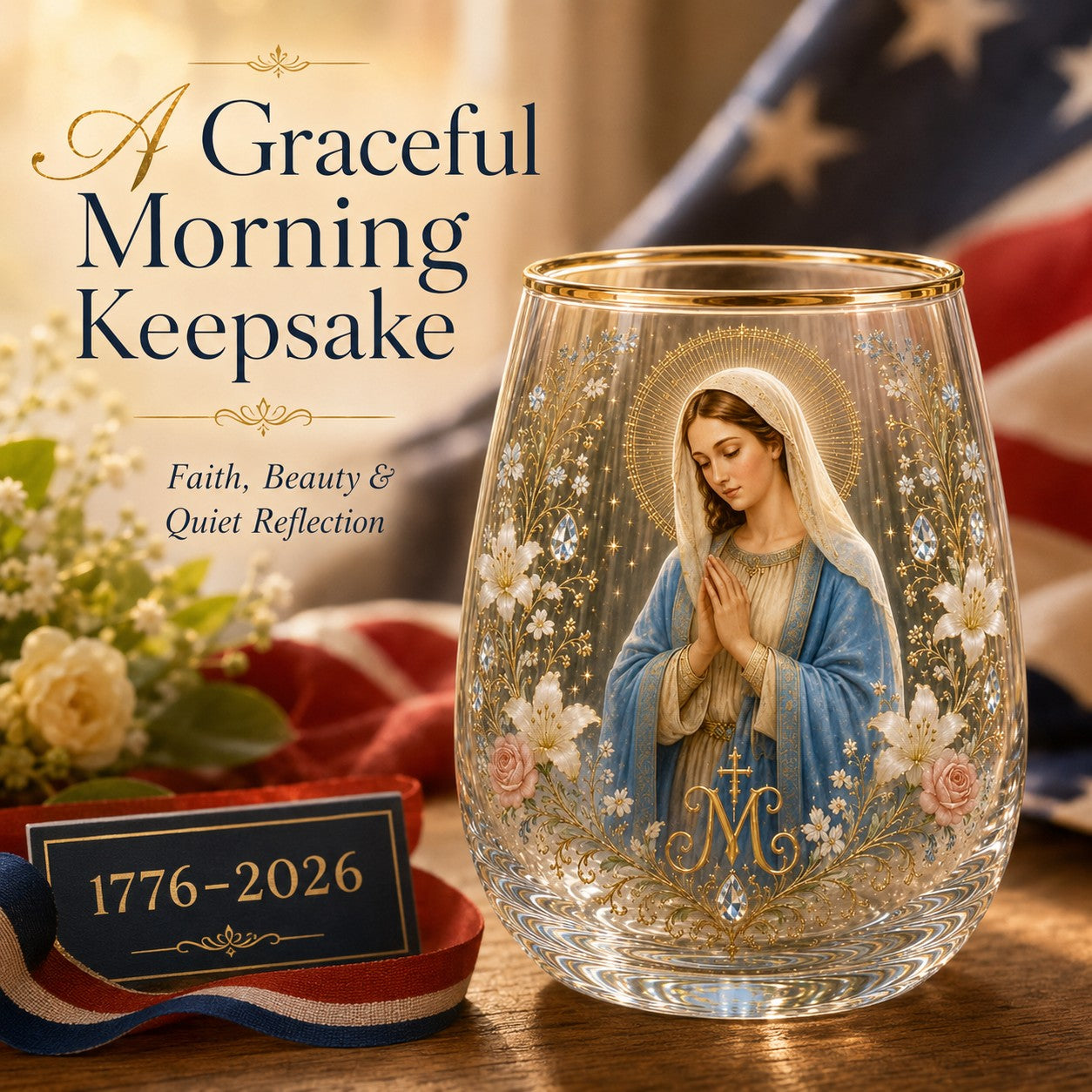 2026 Limited Edition Morning Prayer Glass Tea Cup – Faith & Serenity Collection