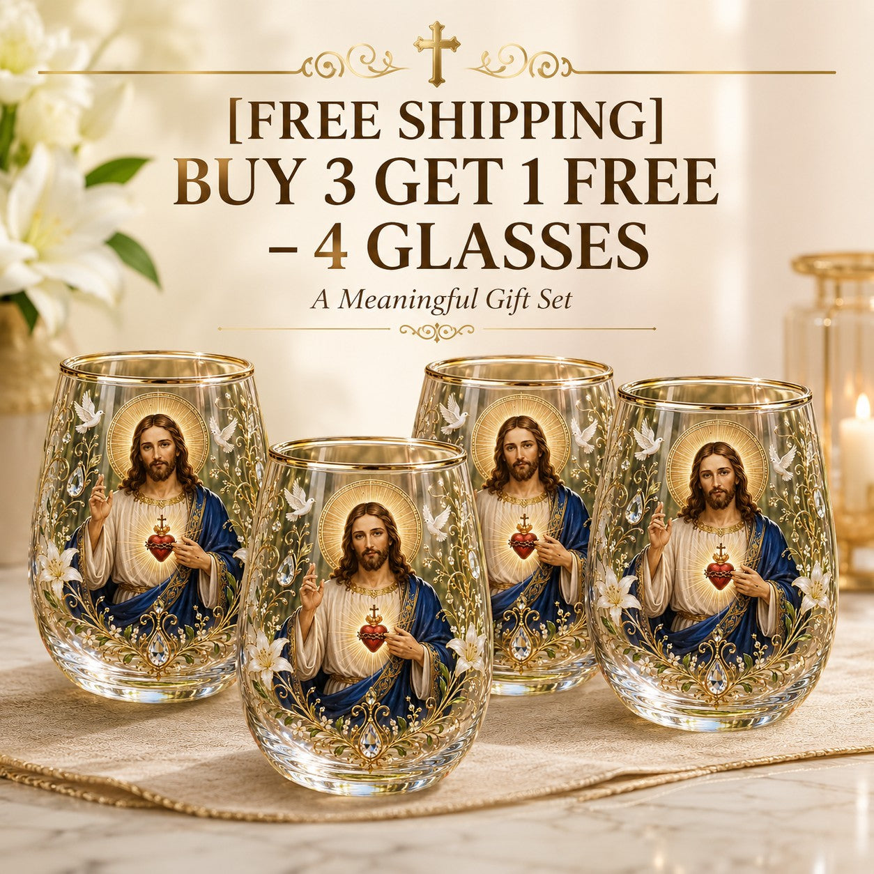 2026 Limited Edition Morning Prayer Glass Tea Cup – Faith & Serenity Collection