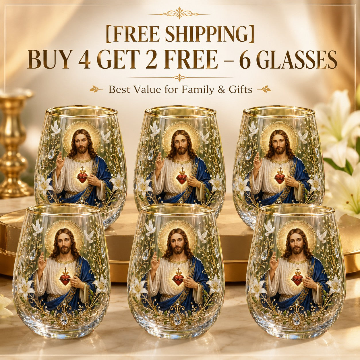 2026 Limited Edition Morning Prayer Glass Tea Cup – Faith & Serenity Collection