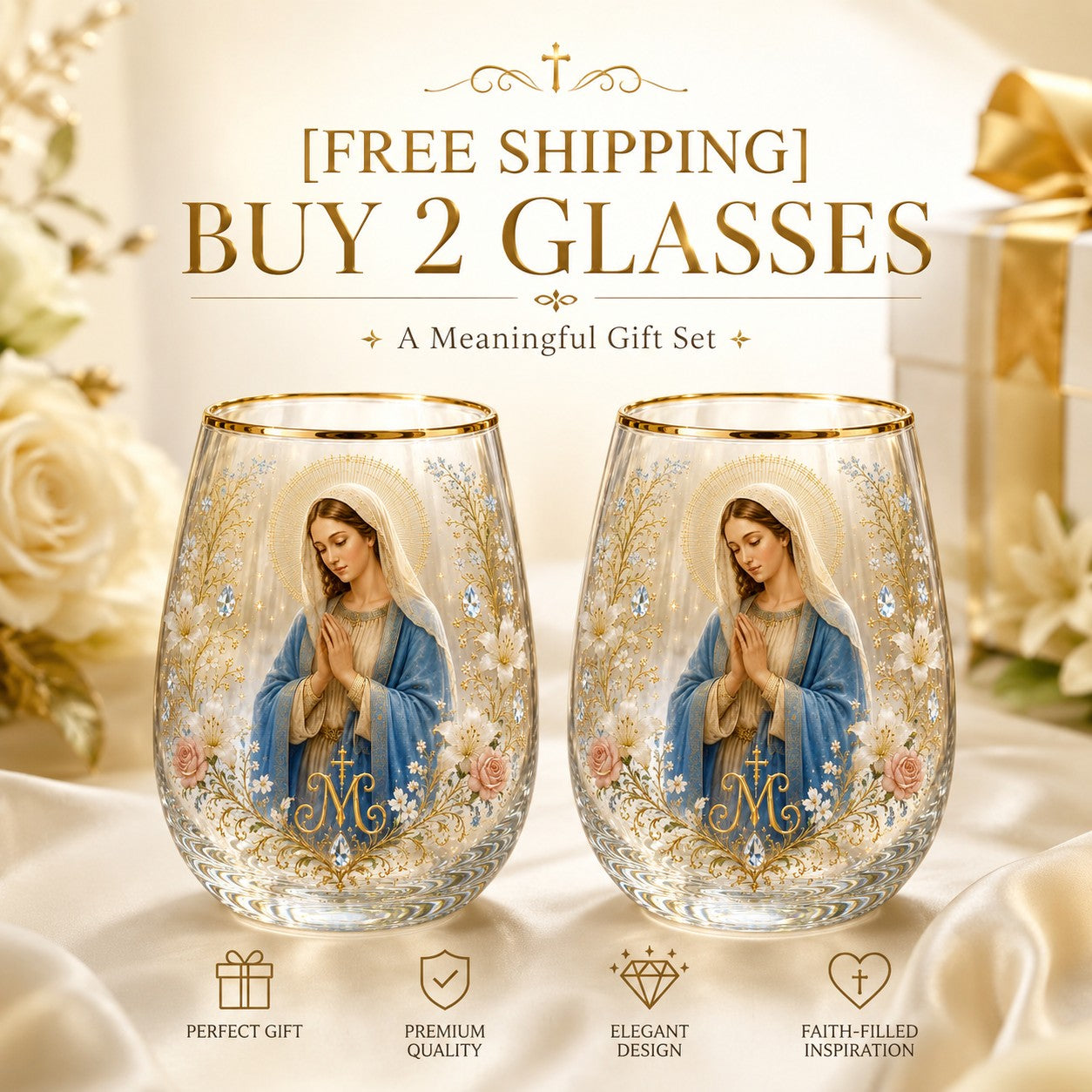 2026 Limited Edition Morning Prayer Glass Tea Cup – Faith & Serenity Collection