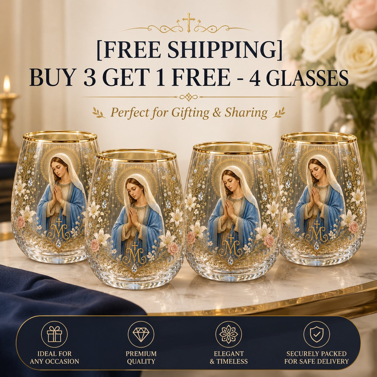 2026 Limited Edition Morning Prayer Glass Tea Cup – Faith & Serenity Collection