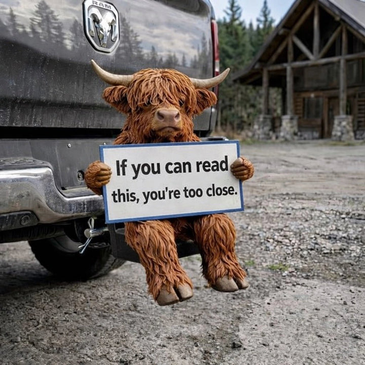 🔥LAST DAY 50% OFF - 🦬 Chill Highland Hitch Buddy – Funny Highland Cow Tow Hitch Cover 🚗Buy 2 Free Shipping