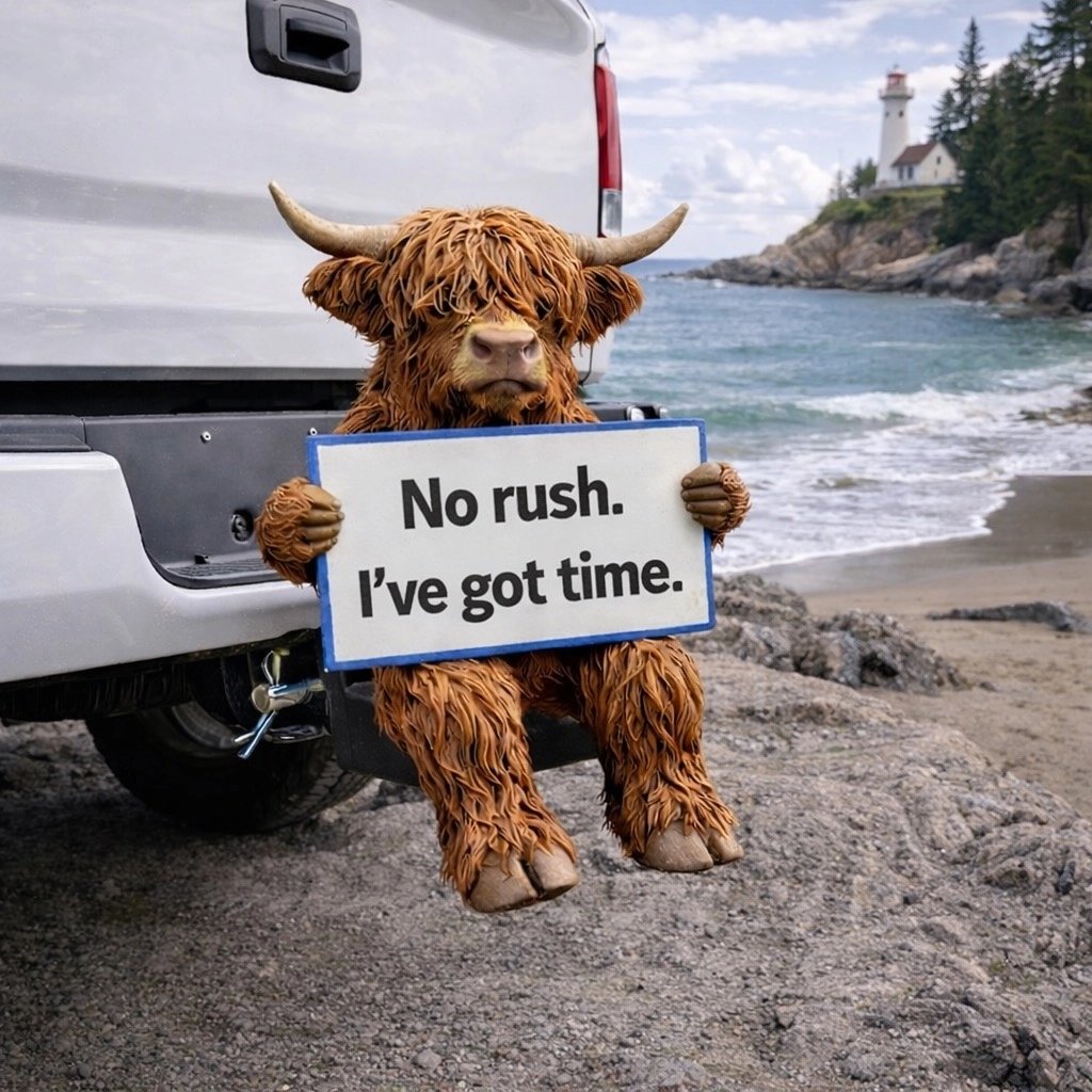 🔥LAST DAY 50% OFF - 🦬 Chill Highland Hitch Buddy – Funny Highland Cow Tow Hitch Cover 🚗Buy 2 Free Shipping