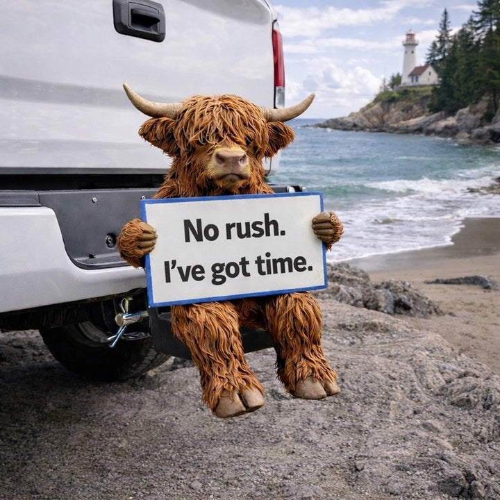 🔥LAST DAY 50% OFF - 🦬 Chill Highland Hitch Buddy – Funny Highland Cow Tow Hitch Cover 🚗Buy 2 Free Shipping