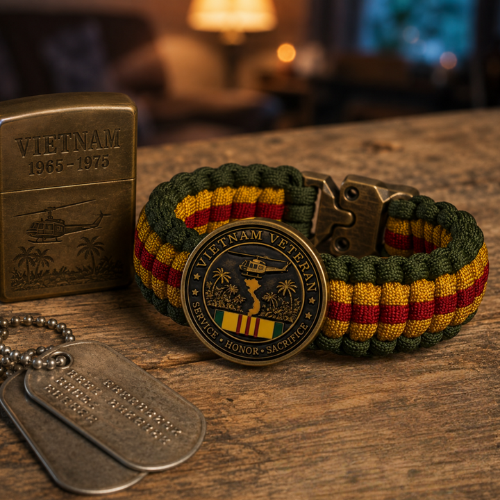 🎖️Vietnam Veteran Survival Tribute Paracord Bracelet