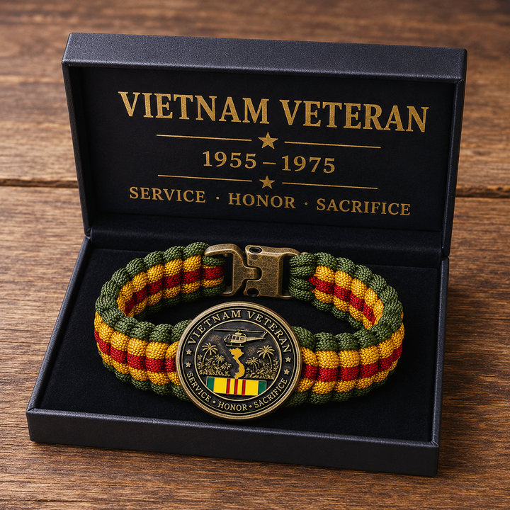 🎖️Vietnam Veteran Survival Tribute Paracord Bracelet