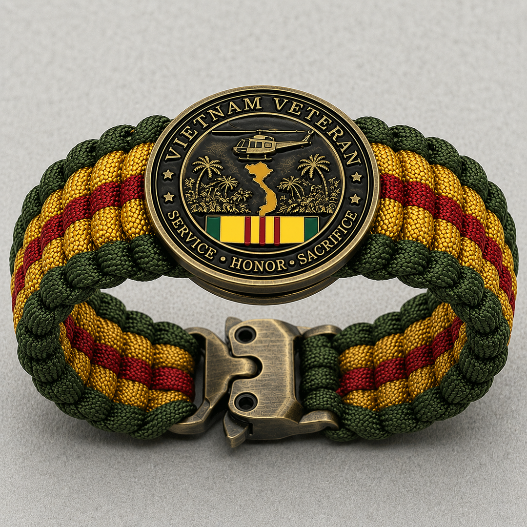 🎖️Vietnam Veteran Survival Tribute Paracord Bracelet
