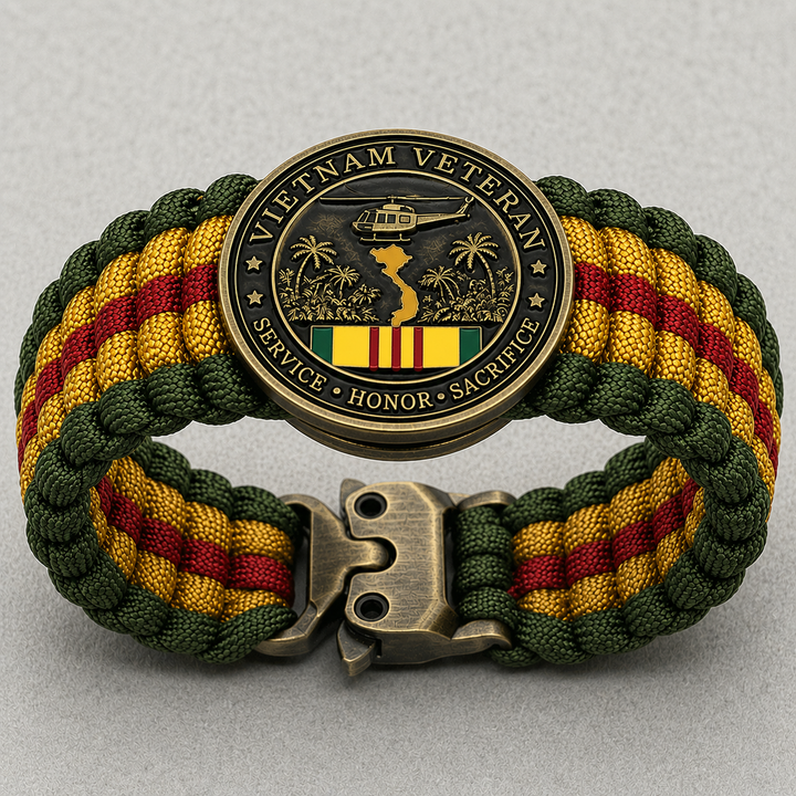 🎖️Vietnam Veteran Survival Tribute Paracord Bracelet