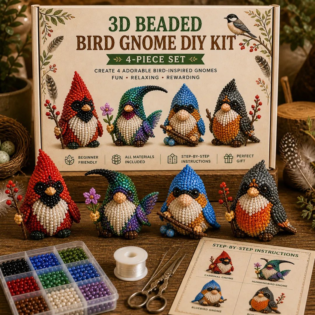 🔥LAST DAY 50% OFF - 🍄3D Beaded Gnome DIY Kit