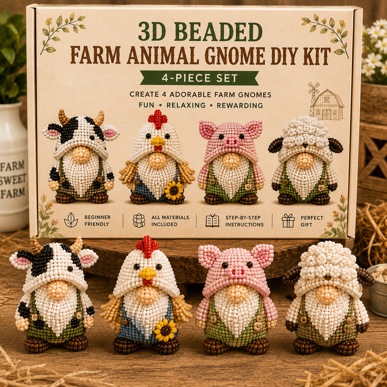🔥LAST DAY 50% OFF - 🍄3D Beaded Gnome DIY Kit