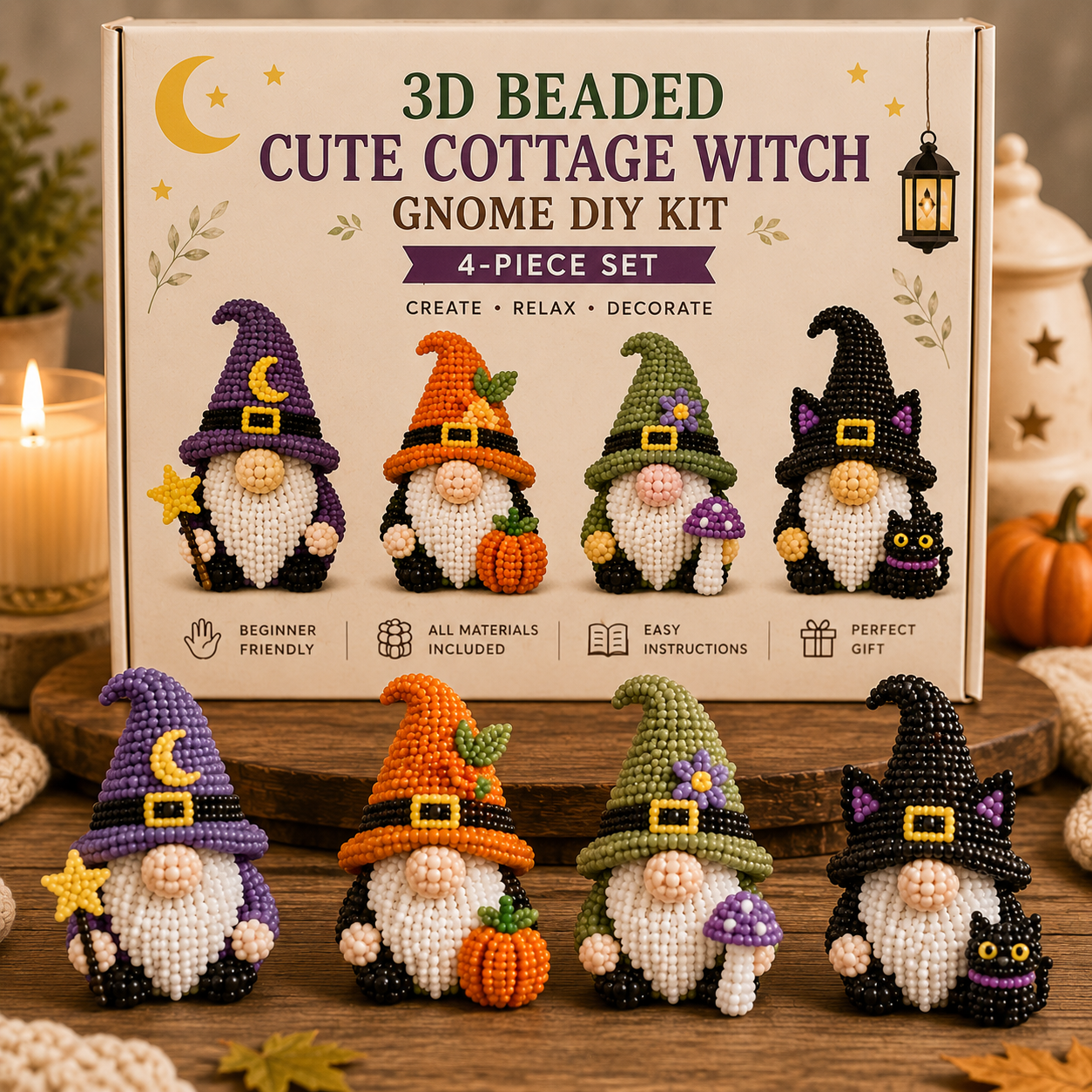🔥LAST DAY 50% OFF - 🍄3D Beaded Gnome DIY Kit