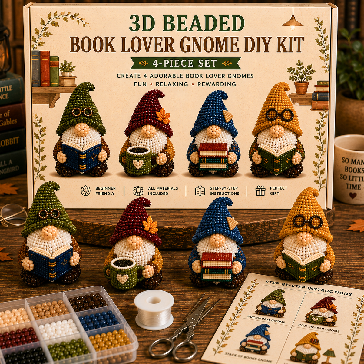 🔥LAST DAY 50% OFF - 🍄3D Beaded Gnome DIY Kit