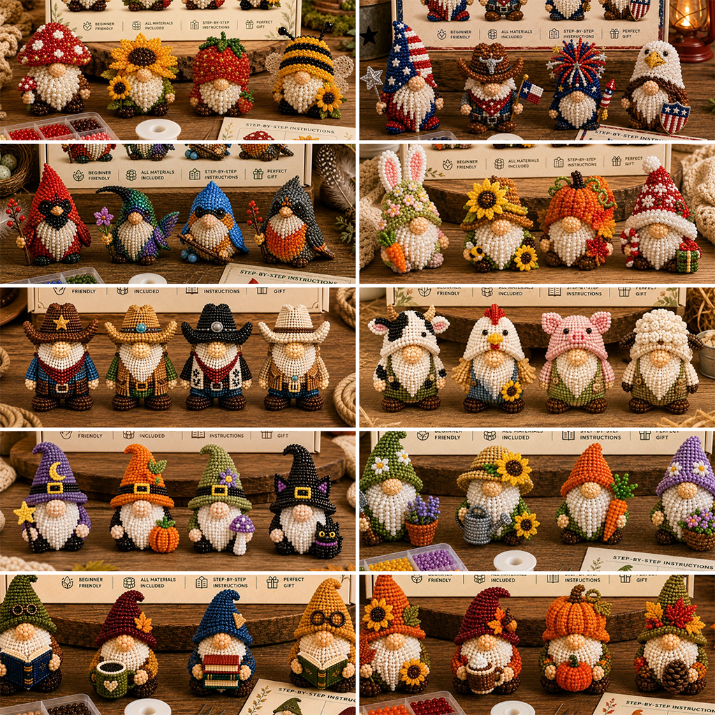 🔥LAST DAY 50% OFF - 🍄3D Beaded Gnome DIY Kit
