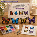 3D Beaded Butterfly DIY Kit – 4-Piece Handmade Butterfly Craft Set