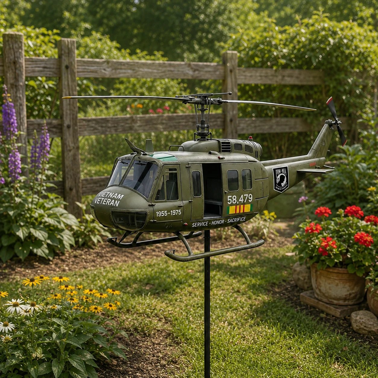 ⚡️Fathers' Day 51% OFF 🎖️-Vietnam Veteran UH-1 Helicopter Wind Spinner- ✈️Buy 2 Free Shipping Today!