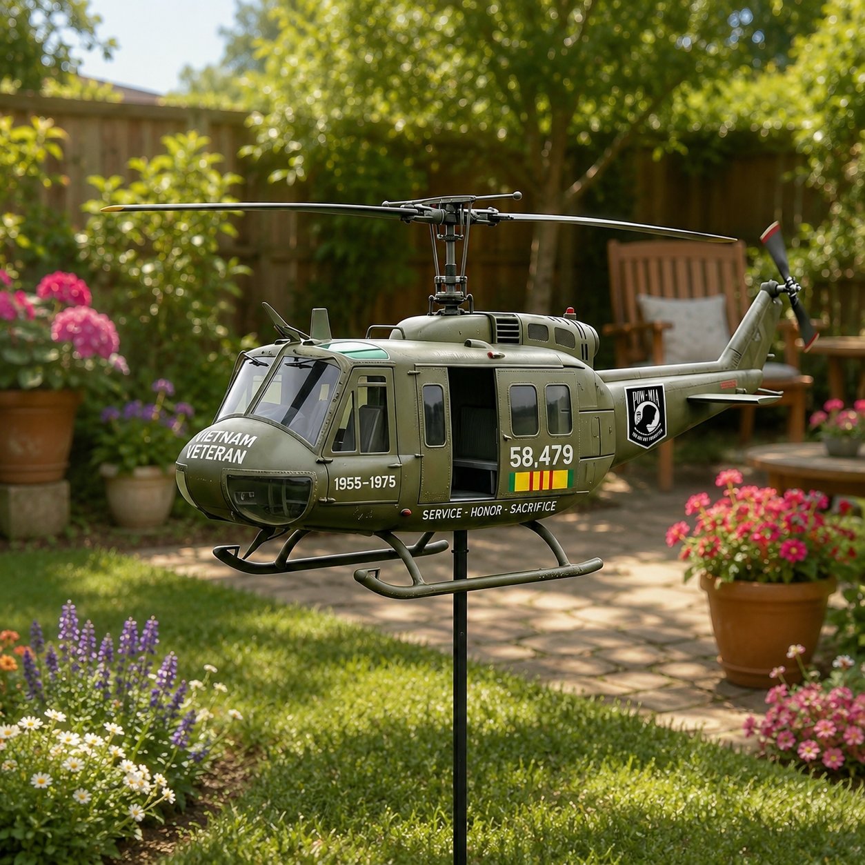 ⚡️Fathers' Day 51% OFF 🎖️-Vietnam Veteran UH-1 Helicopter Wind Spinner- ✈️Buy 2 Free Shipping Today!