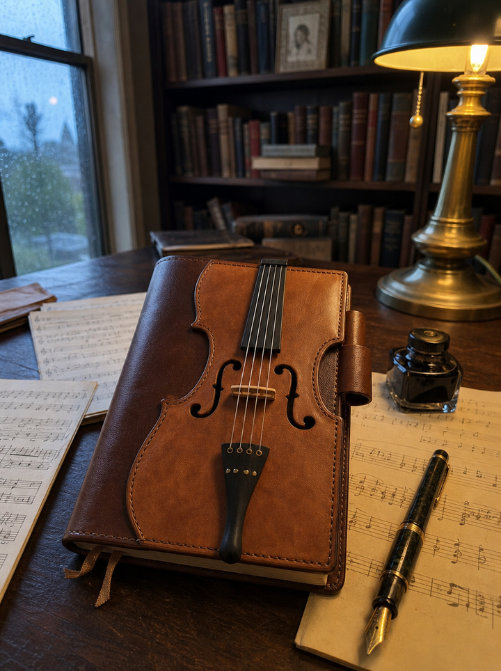 🔥HOT SALE - Vintage Violin Leather Notebook(✈Buy 2 Free Shipping)