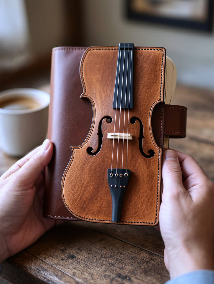 🔥HOT SALE - Vintage Violin Leather Notebook(✈Buy 2 Free Shipping)
