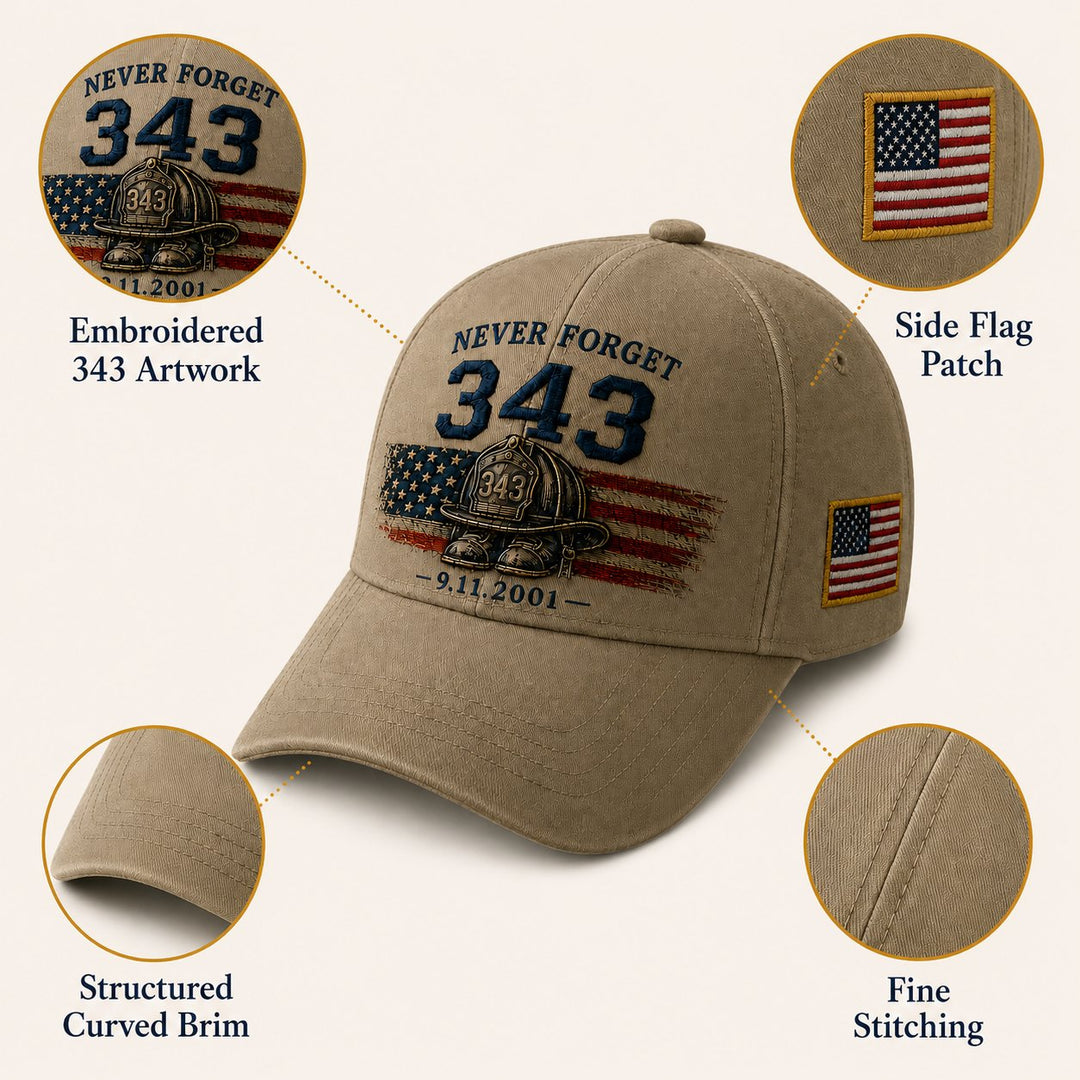 🔥Last Day 49% OFF🔥 - 🧢Never Forget 343 Memorial Cap 🎁