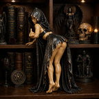The Forbidden Library Sorceress – Dark Academia Gothic Resin Statue Decor