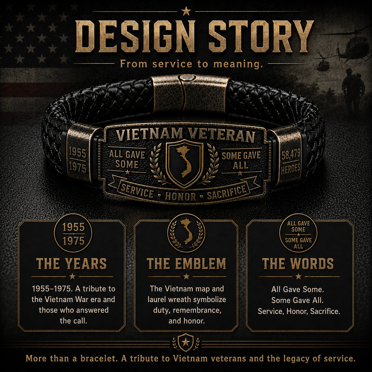 🇺🇸 Last Day Promo: 49% OFF 🎖️ -Vietnam Veteran Honor Bracelet