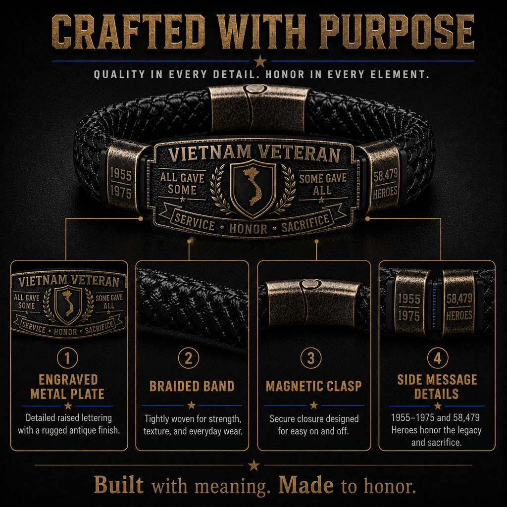 🇺🇸 Last Day Promo: 49% OFF 🎖️ -Vietnam Veteran Honor Bracelet