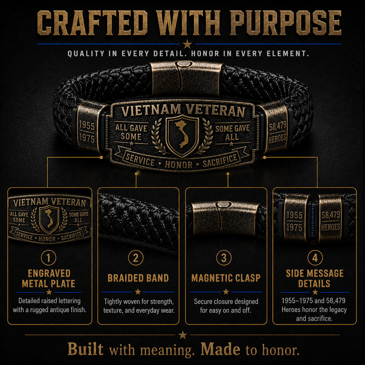 🇺🇸 Last Day Promo: 49% OFF 🎖️ -Vietnam Veteran Honor Bracelet