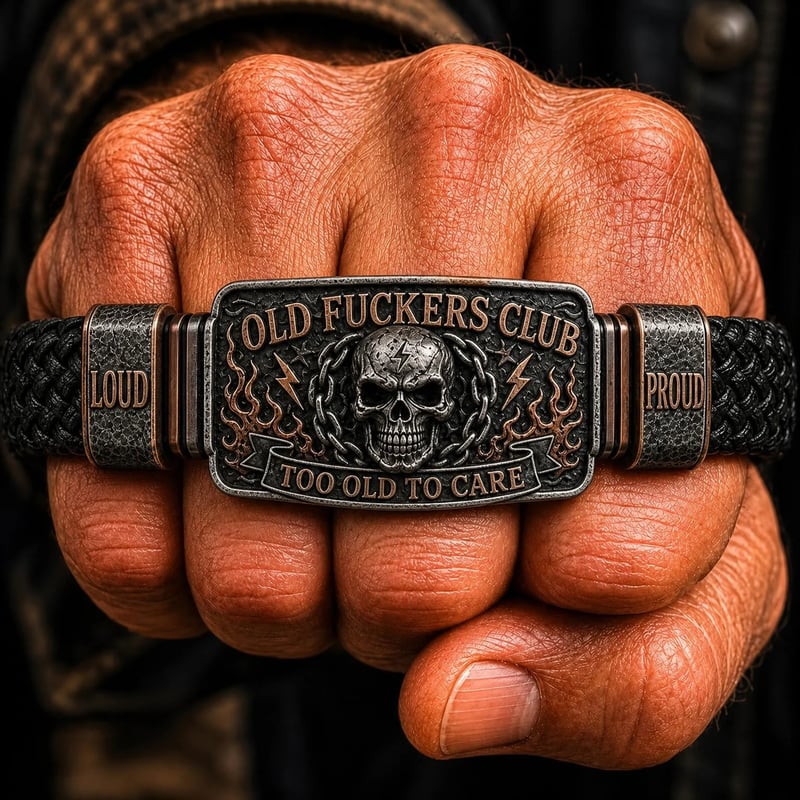 🔥Last Day 50% OFF 💀 OLD FUCKERS CLUB Skull Bracelet