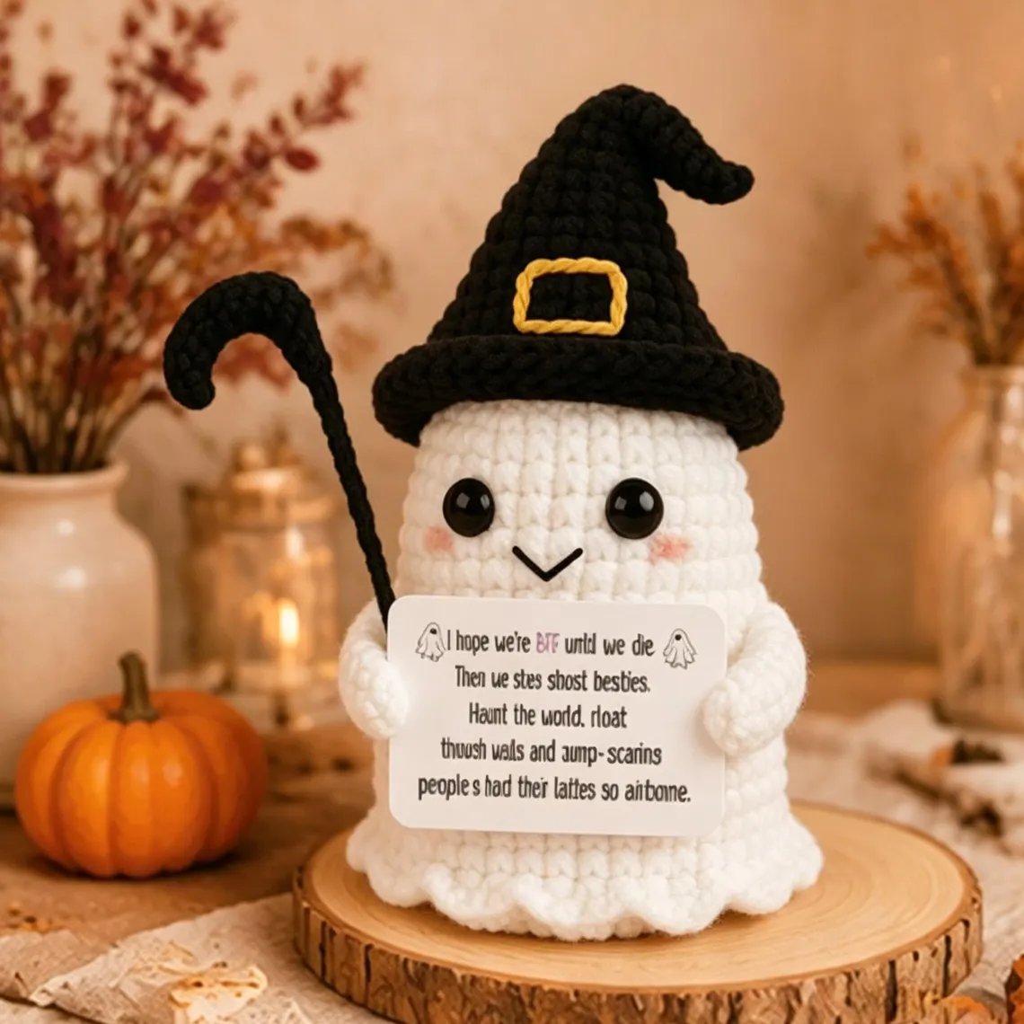 👻🖤Halloween Buddy - Handmade Crochet Encouragement Gift🎁