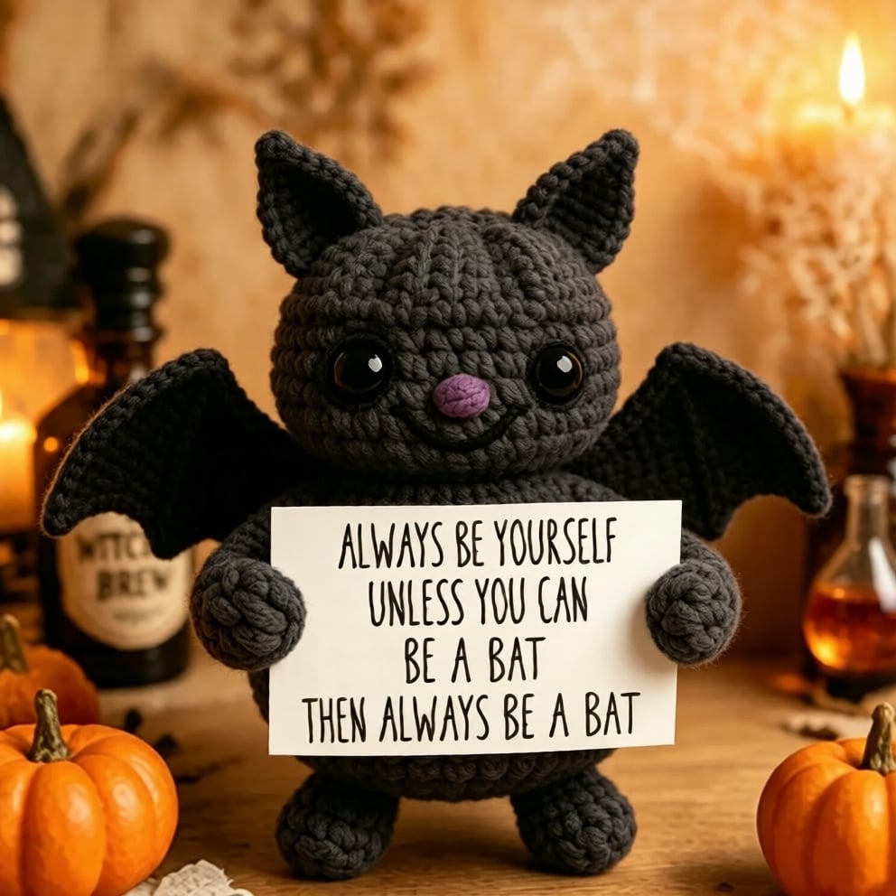 👻🖤Halloween Buddy - Handmade Crochet Encouragement Gift🎁