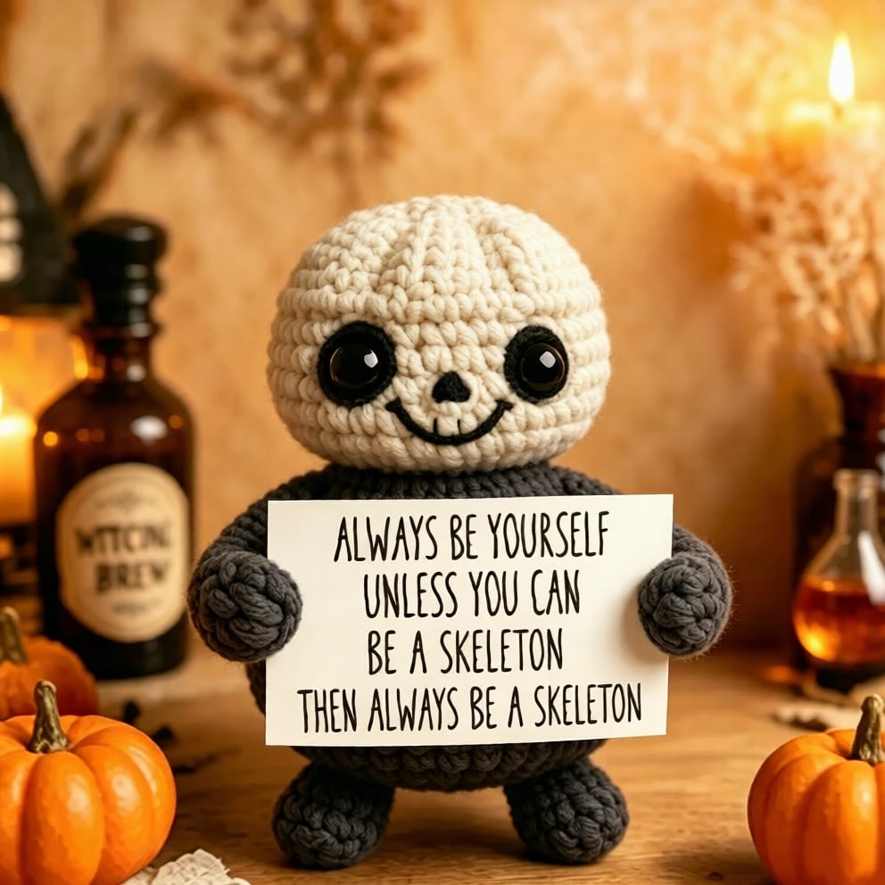 👻🖤Halloween Buddy - Handmade Crochet Encouragement Gift🎁