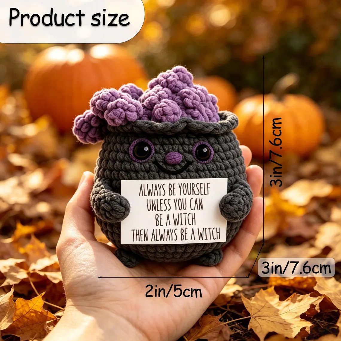 👻🖤Halloween Buddy - Handmade Crochet Encouragement Gift🎁