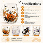 🔥LAST DAY 50% OFF - 🎃 3D Halloween Artisan Glass Cups, Festive Parties & Cozy Fall Home Bar Vibes