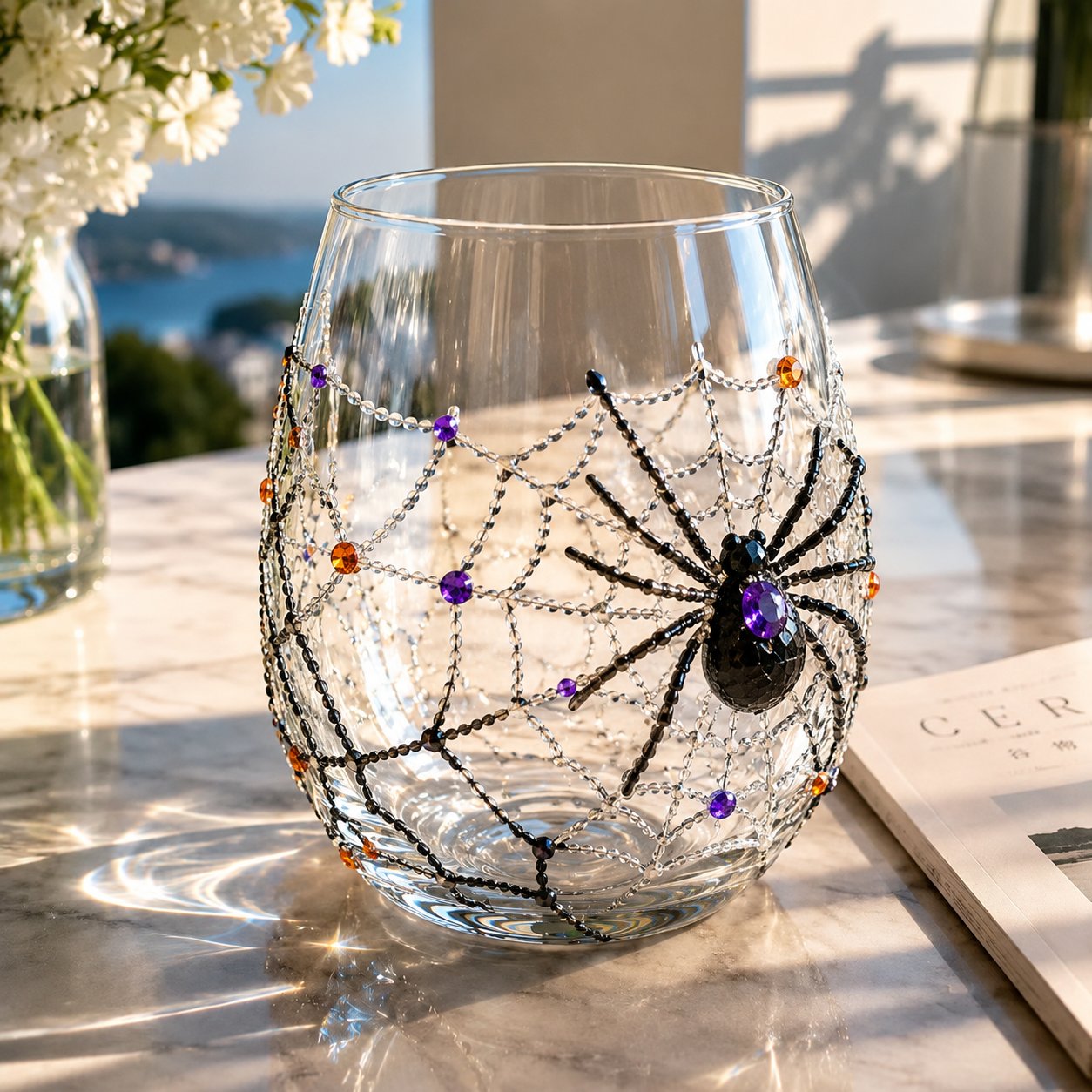 🔥LAST DAY 50% OFF - 🎃 3D Halloween Artisan Glass Cups, Festive Parties & Cozy Fall Home Bar Vibes