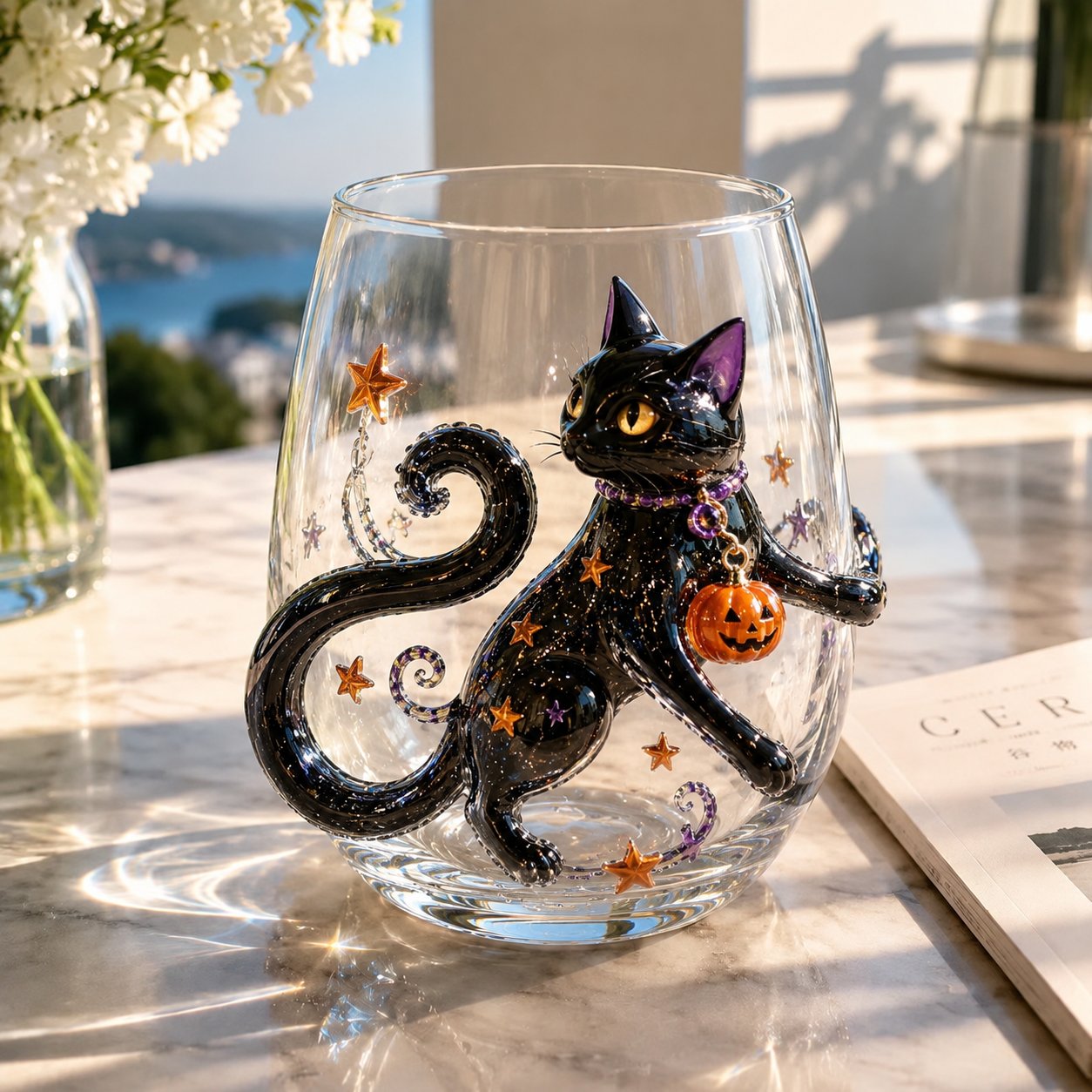 🔥LAST DAY 50% OFF - 🎃 3D Halloween Artisan Glass Cups, Festive Parties & Cozy Fall Home Bar Vibes