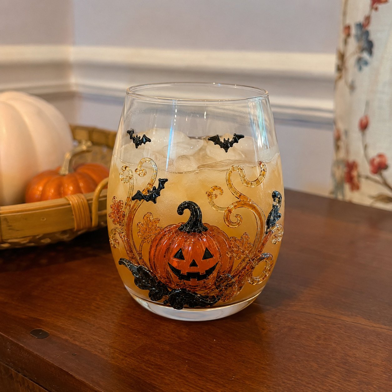 🔥LAST DAY 50% OFF - 🎃 3D Halloween Artisan Glass Cups, Festive Parties & Cozy Fall Home Bar Vibes
