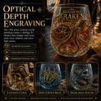 🌊 Release The Kraken Pirate Glass Collection | 7-Piece Legendary Ocean Treasure Crystal Set for Whiskey Lovers & Home Bar Collectors ⚓✨