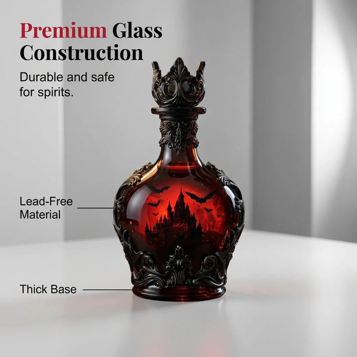 🔥Halloween Magic Potion-Style Whiskey Bottle – Gothic Vampire Elixir Decanter