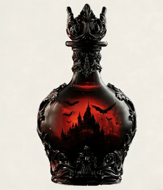 🔥Halloween Magic Potion-Style Whiskey Bottle – Gothic Vampire Elixir Decanter