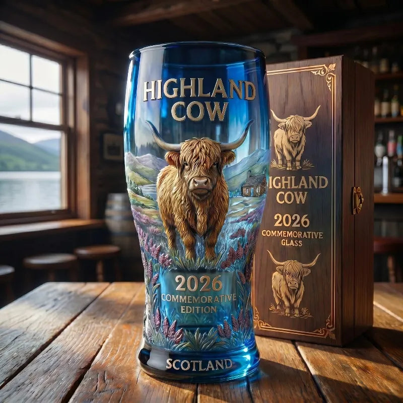 🍺Highland Cow 2026 Commemorative Glass